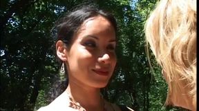 This nasty slut loves to takes tranny's cock and her boyfriend's cock at the same time