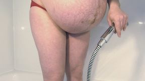 Preggo Right Leg Shave; Part 1