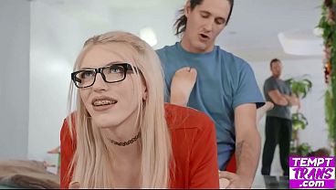 Trans gamer girl takes deepthroat before getting ass fucked and creampied