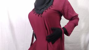 Beautiful Amena Bhabhi has sex indoors wearing a burqa and hijab