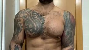 bear latino naked and horny telling you how i would fuck you