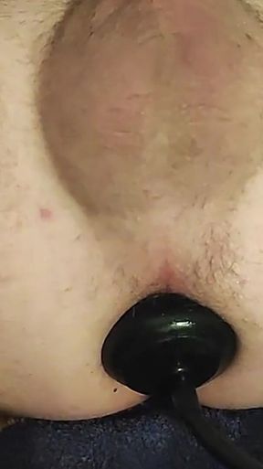 Orgasm and Inflatable Anal Dilator for My Naughty Husband