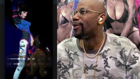 Beautiful Transgender D.va Getting Her Girl Cock Sucked off by a BBC Gooner