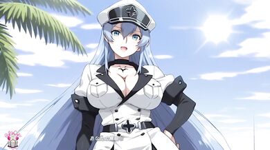 Esdeath x Tatsumi island fucking until creampie everywhere