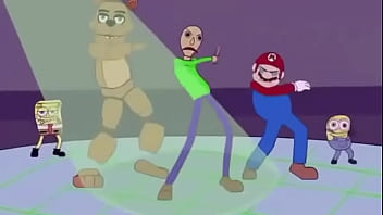 Baldi, Freddy, Mario, Spongebob, Minion fuck-dancing battle to the sound of block13