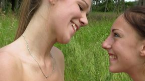 rollerskating teens take a break to lick each others pussy and dildo fuck