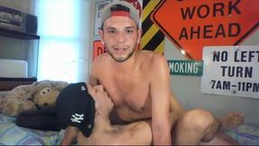 College Guys Play Nude on Couch