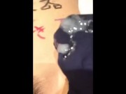 肉オナホのセフレにブルマを着せて淫語らくがきしてみた（スマホ撮影）【hentai】【japanese】