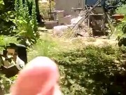 playing in backyard again