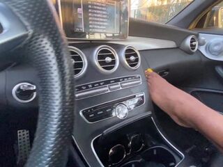 NEARLY CAUGHT - PUBLIC MASTURBATION BLACK IN CAR AT GAS STATION PT2