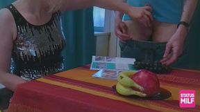 Grapes Covered in Cum for a Hungry Mature MILF