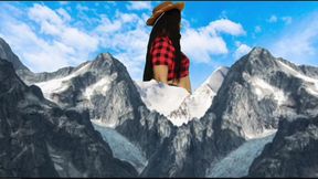 Naughty Cowgirl Turns Into a Giant by Eating an Apple