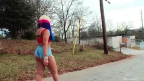 Sultry Curly-Haired Black Chick Takes It Doggy Style For Raw Fun