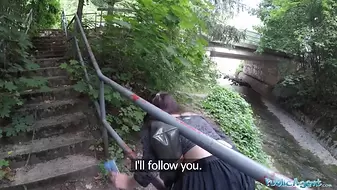 Public Porn Lost Tourist Fucked outside under a Bridge