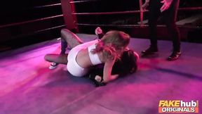 Two sporty girls Honour May and Tindra Frost are fucking on the ring