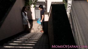 ”Asian mama finds a forbidden cock to suck & ride”