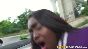 Ebony babe Blair Saenz gets paid to take a big dick
