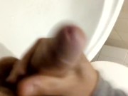 My first video cumming in bathroom