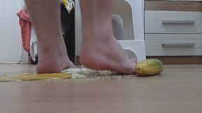 “Crushing Pizza and Cucumbers – Tasty Destruction Under My Bare Feet”