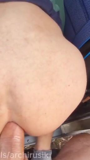 Captivating moment from "That slut on the highway fucked me with a big cock and filled me with cum"