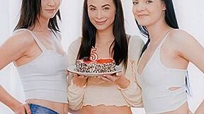 Anie Darling, Jenny Doll And Nessie Blue In Celebrating And Wrecking Each Others Pussies