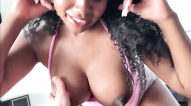 Pregnant by my ebony perfect girlfriend raw creampie