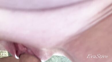 Big wet pussy drips hot cum after fuck squirt