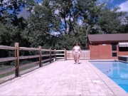 Big Sexy Mommy Ass Huge Ass BBW Walking in Tiny String Bikini