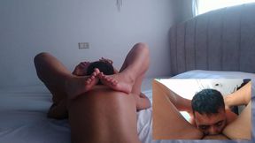 Squirting Pussy in a Latino Man&#039;s Mouth