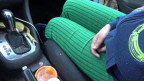 French Canadian Stepmom Touching Her Stepsons Cock in the Car in Montreal