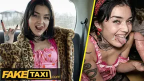 Hot Taxi Driver gets caught masturbating in his cab by a horny passenger who wants to fuck