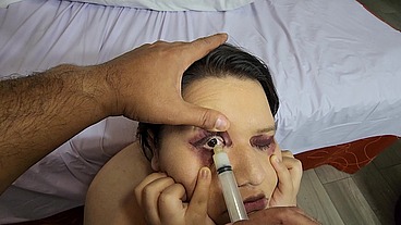 Drinking piss, putting cum in my eyes, shooting cum out of my asshole and swallowing it