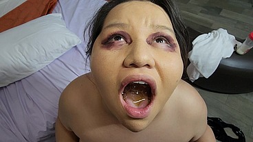 Drinking piss, putting cum in my eyes, shooting cum out of my asshole and swallowing it