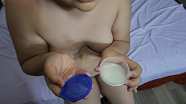Drinking piss, putting cum in my eyes, shooting cum out of my asshole and swallowing it