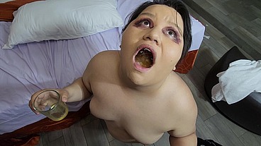 Drinking piss, putting cum in my eyes, shooting cum out of my asshole and swallowing it