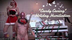 Candy Caning - Holiday Humiliation by Goddess Kyaa - 4K MP4