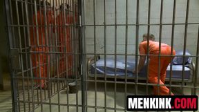 Jeremy Stevens is gangbanged by Hayden Richards and prisoners