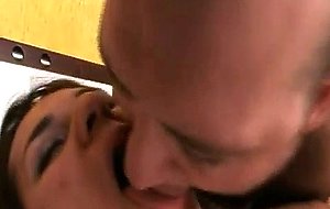 Teen bitch riding on a bed