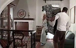 Black servant seduced by her honey blonde landlady in sweet lingerie