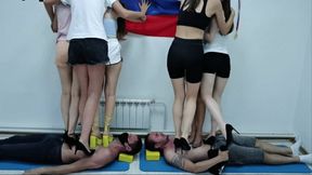 Moscow multitrampling contest #47 (Full): tiptoe squeezing & barefoot torment & sneaker trampling & heels terror