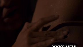 Tattooed lesbo babes hornyly lick and finger their wet pussies