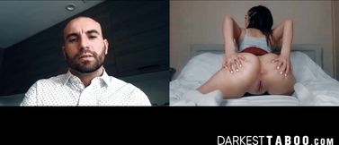 Athena Faris plays with pussy for stepfather