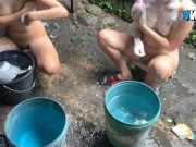 sarap talagang maligo sa labas 💦