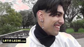 ”Latina Leche - Lucky Stud Meets Adorable Skater Boy & Makes Him Suck His Hard Meat”