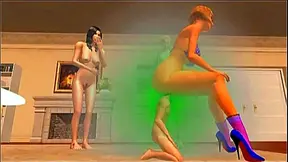 Giantess Dominates Lover with Smothering Facesits and Rumbly Farts