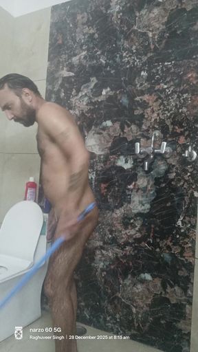 Indian desi police officer stepuncle get enjoy shower and masterbation part I