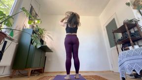 daily stretching her petite body aV