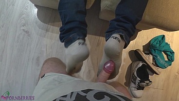 POV teen skate footjob
