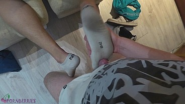 POV teen skate footjob