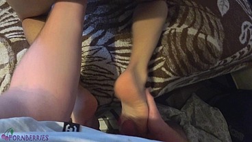 POV teen skate footjob